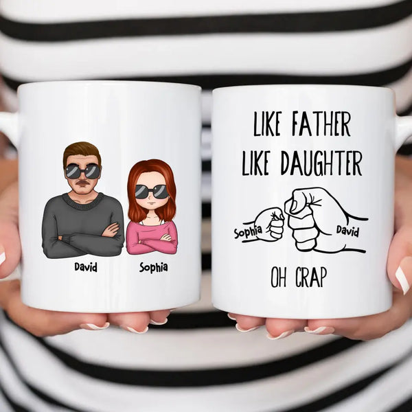 Personalized Mugs For Dad And Daughter Like Father Like Daughter Mugs