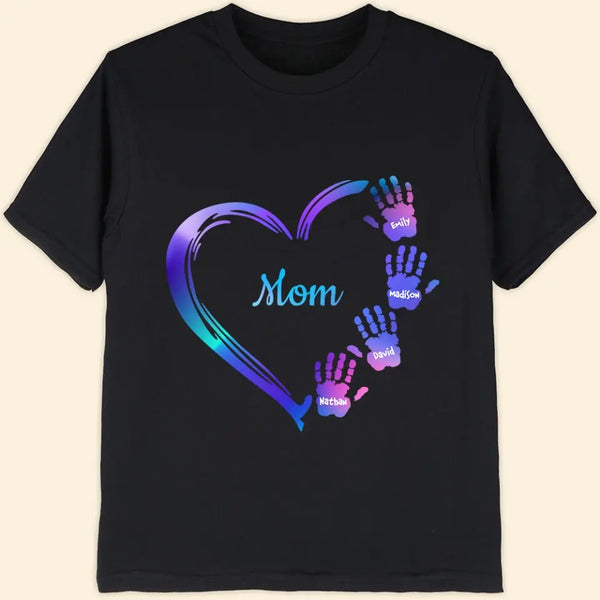 Personalized Mom T Shirt Customized Grandma Shirt Up To 12 Kids Names