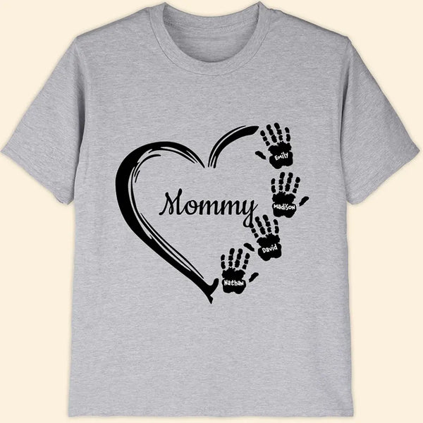 Personalized Mom|Grandma T Shirt Up To 12 Kids Names
