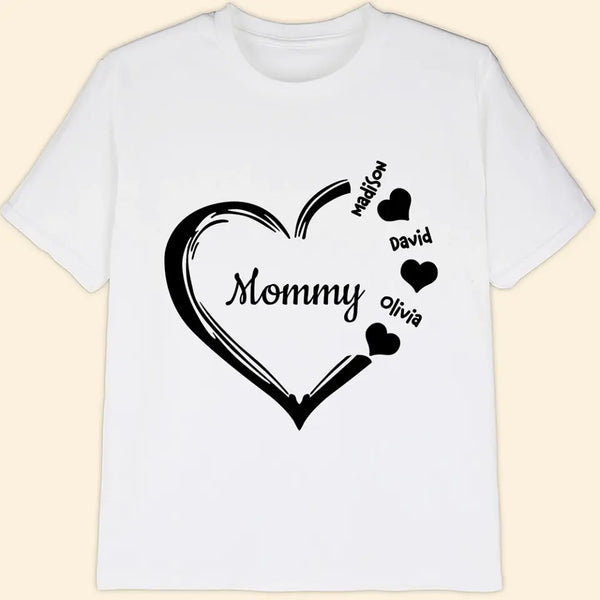 Personalized Mom|Grandma T Shirt Up To 9 Kids Names