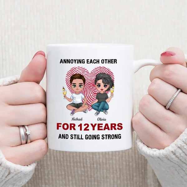 Annoying Each Other For Years Mug,Cartoon Character Customization,Gift For Couples