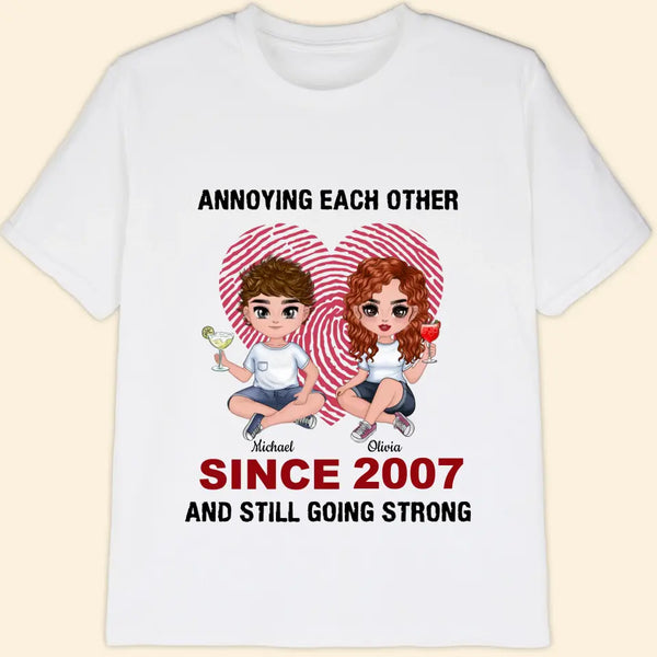 Personalized Couple T-shirt Annoying Each Other Since T-shirt