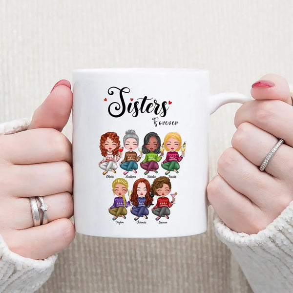 Sisters Forever Mugs Custom Coffee Mug from Sisters